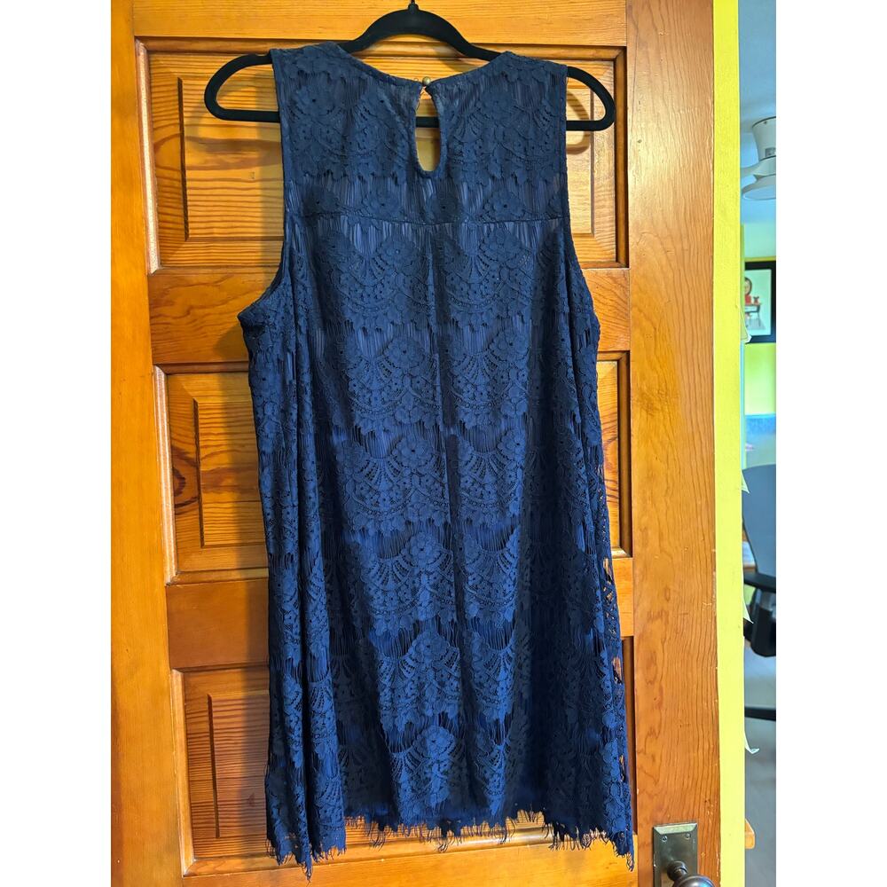 Navy sleeveless lined lace shift dress Speechless XXL NWT - Picture 5 of 5